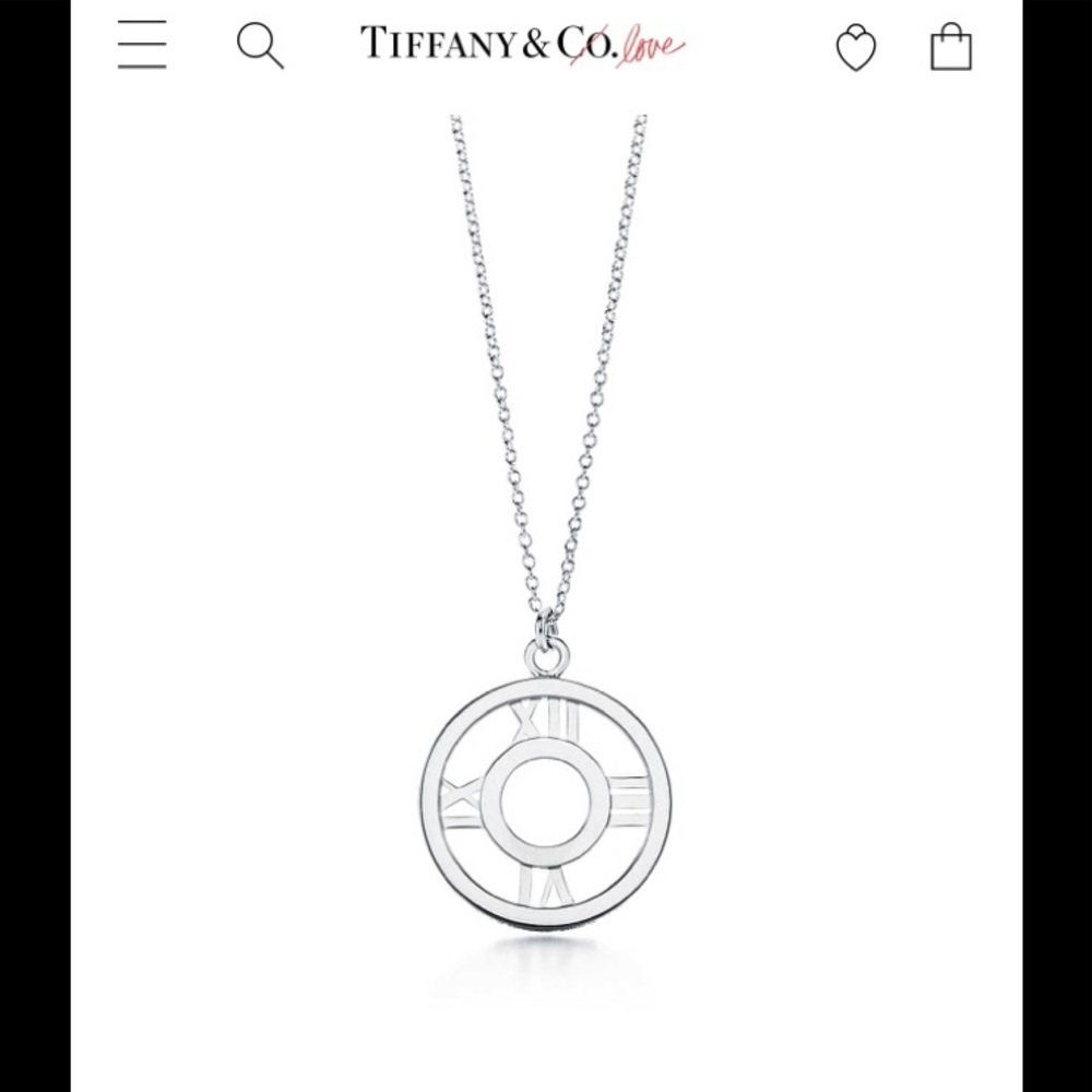Tiffany & Co Atlas Open Pendant Necklace